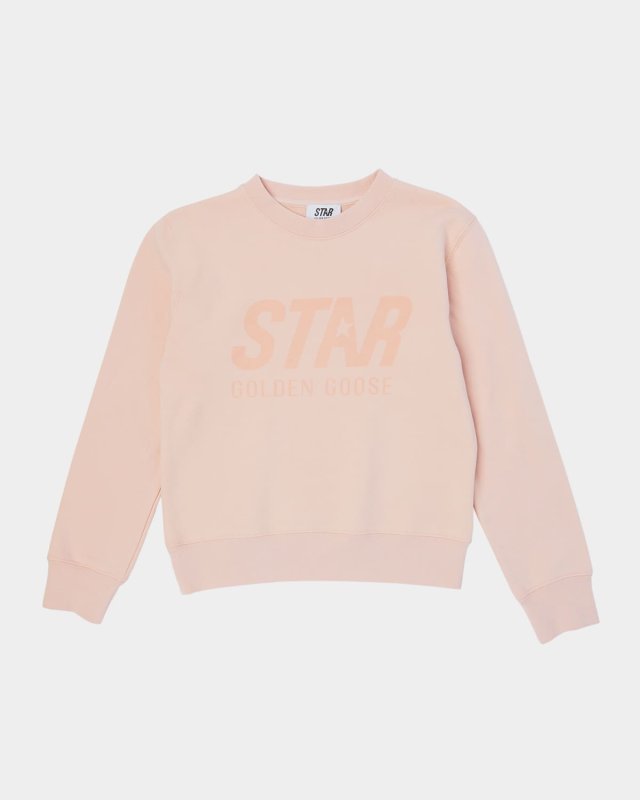 Girl's Star Logo-Print Crewneck Sweatshirt, Size 4-